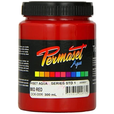 Image of Permaset Aqua Screen Printing Ink Mid Red 300ml