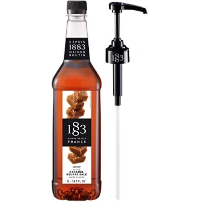 Image of Routin 1883 Premium Salted Caramel Syrup (Plastic Bottle) 1L + Pump