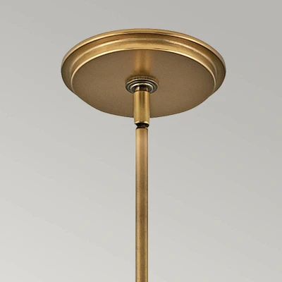 Image of Hinkley Echelon Cylindrical Pendant Ceiling Light Heritage Brass