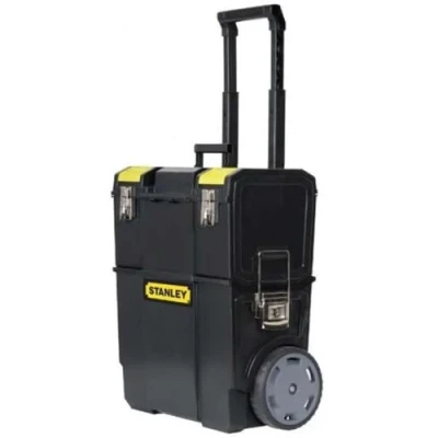 Image of STANLEY 2 in 1 Rolling Toolbox with Pull Handle, Detachable Toolbox, Portable Tote Tray for Tools and Small Parts, 70 327
