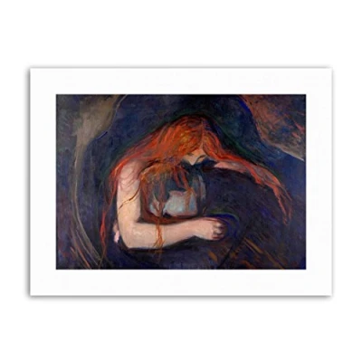 Image of Wee Blue Coo Edvard Munch Vampire Red Hair Painting Canvas Art Print