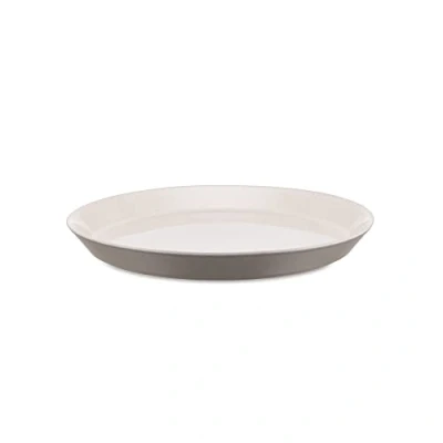 Image of Alessi Tonale Flat Plate, Light Grey, Set of 4 Pieces