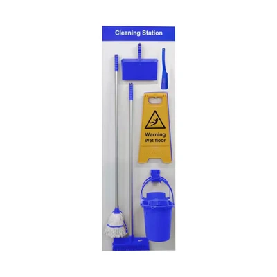 Image of Spectrum Industrial Shadow Board Cleaning Station Style B (Blue)