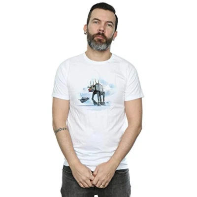 Image of Star Wars Men&#039;s Christmas at Reindeer T Shirt White Large