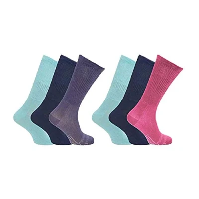 Image of undercover lingerie 6 Pairs Ladies Extra Wide Bamboo Socks SE131 Fashion