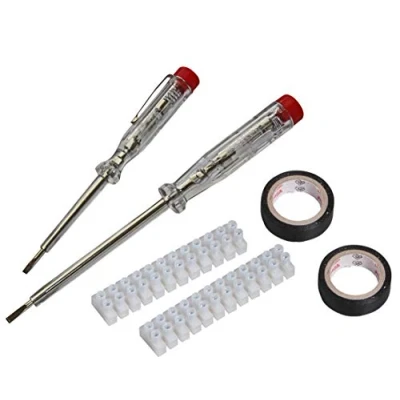 Image of H+H 95200 Electrical Installation Set 6 Pieces Voltage Tester, Phase Insulation Tape, Luster clamp, Made in Germany, 140 mm/190 mm.