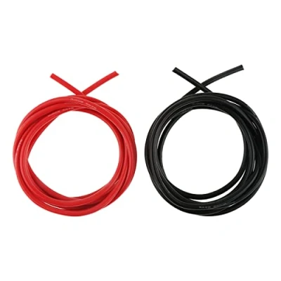 Image of DRELD 8 Gauge Silicone Wire Kit, 200 Deg C 600V 8AWG Electrical Cable 1650 Strands 0.08 mm of Tinned Copper Armoured for Battery, Electric Model, Electronic Motor, Light (2.5m Red &amp;2.5m Black)