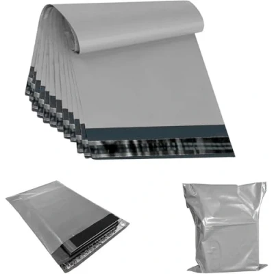 Image of Efforias Grey Mailing Bags (Pack of 50, 9&quot; X 12&quot;) Self Adhesive Waterproof and Tear Proof Postal