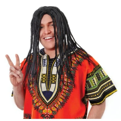 Image of Bristol Novelty BW785 Reggae Man Wig For Men Black Head Accessory Unisex 1 Piece One Size 14 Years