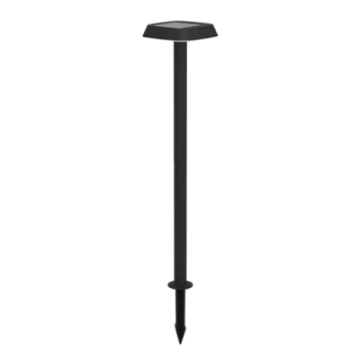 Image of Eglo LED Solar Garden lamp Post Dreoli, Outdoor Lighting with Ground Spike and Motion Detector, Outside Driveway Light, downlighter, Black Plastic, IP44