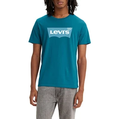 Image of Levi&#039;s Men&#039;s Graphic Crewneck Tee T Shirt, Batwing Ocean Depths, XS