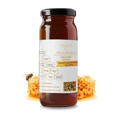 Image of Honey Raw Organic 100% Pure Wild Flower Natural Unfiltered Unheated Unpasteurised Fresh Certified