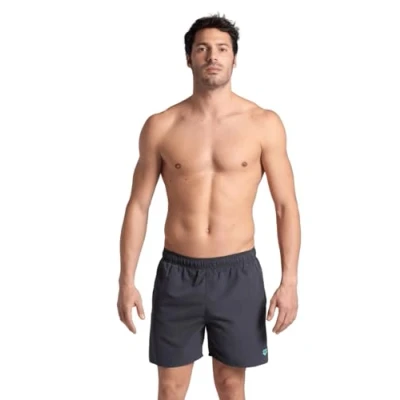 Image of Arena Mens Fundamentals Boxer Beach Short, Asphalt Water, 3XL EU