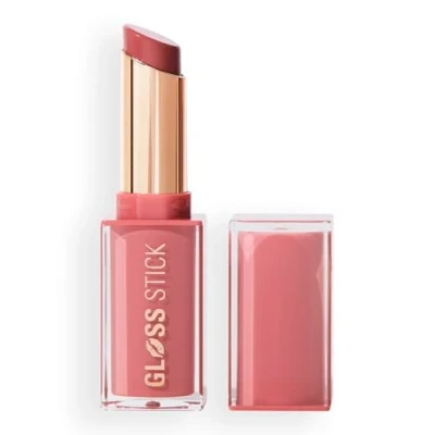 Image of Revolution Pout Lip Gloss, Pigmented High Shine Formula with Hyaluronic Acid &amp; Vitamin E, Vegan Cruelty Free, 3g, Sweet Rose