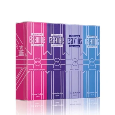 Image of Milton Lloyd ESSENTIALS No 11, 14, 16, 18 Ladies Perfume Set, Perfumes for Women. Set of 4 x 50ml Eau de Parfums. Luxury Fragrance, Long Lasting Womens