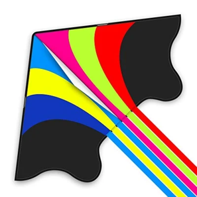 Image of Mint&#039;s Colorful Life Delta Kite for Kids &amp; Adults, Extremely Easy to Fly (Flying Rainbow)