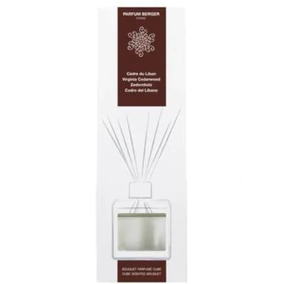 Image of Berger Perfume, Reed Room Diffuser in a Clear Cube Cedar of Lebanon CÈDRE DU LIBAN transparent