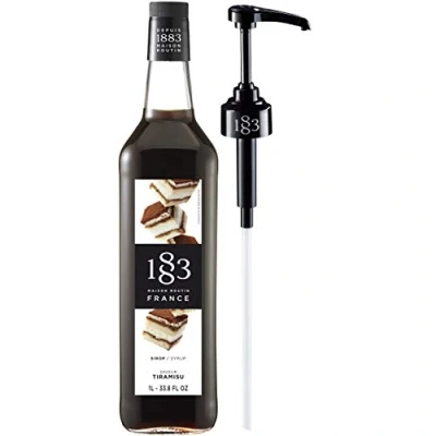 Image of Routin 1883 Premium Tiramisu Syrup (Glass Bottle) 1L + Pump