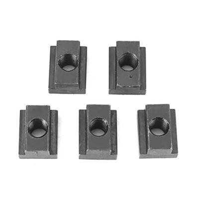 Image of 5pcs/ pack 45 Carbon Steel T slot Nut M8/M10 Threads Black Oxide Finish for Machines Tool Tables(M8)