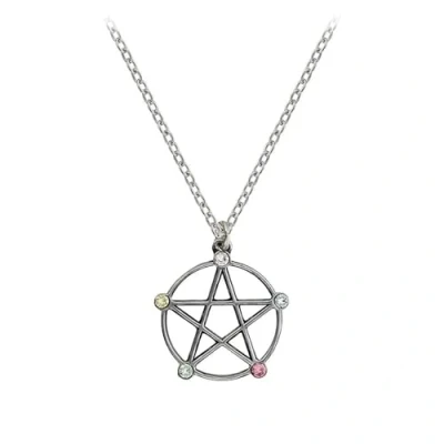 Image of Alchemy Gothic Wiccan Elemental Pentacle Pewter Pendant Necklace