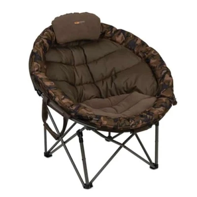 Image of Fox Black Lounger Chair CBC106 Solid, Round, Chaise Lounge Camping, Office, Adult