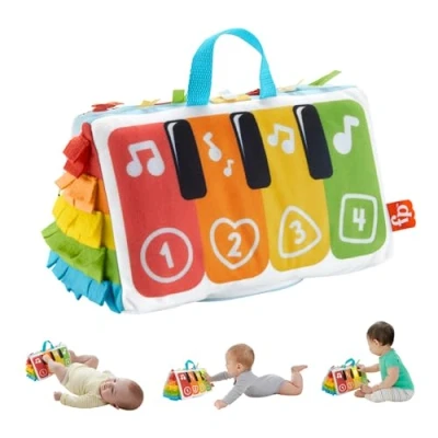 Image of Fisher Price Baby Musical Toy, Kick &amp; Play Soft Piano for Tummy Time with Lights Music Newborn to Toddler, HND54