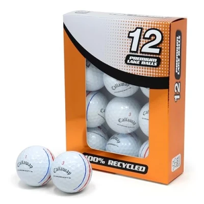Image of Second Chance Recycled Lake Golf Balls, 12 Pack Grade A for Callaway Chrome Soft White