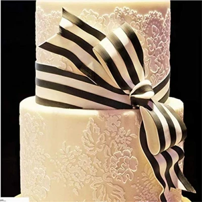 Image of VAK Plastic Sugarcraft Fondant Cake Stencil,Flower Template Mold,Cake Lace Border Mould,Icing Decorating Tool,Baking Mold for Wedding Birhday DIY Decoration