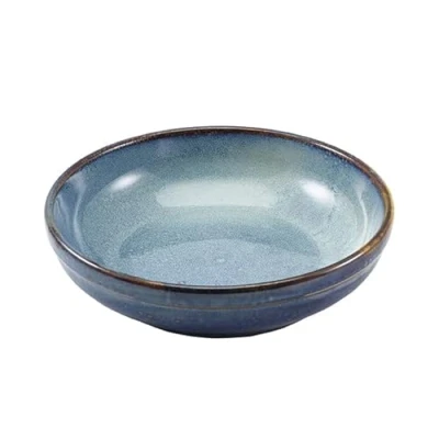 Image of Genware Aqua Blue Terra Porcelain Coupe Bowl 45.75oz /1.3 Litre x 6