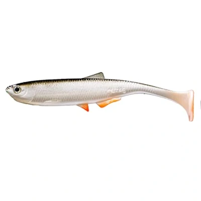 Image of LMAB KØFI Bleak Shad 9 cm Softbait Paddle Tail Lure Soft plastic fish for predator fishing perch, zander and pike Color Real Roach