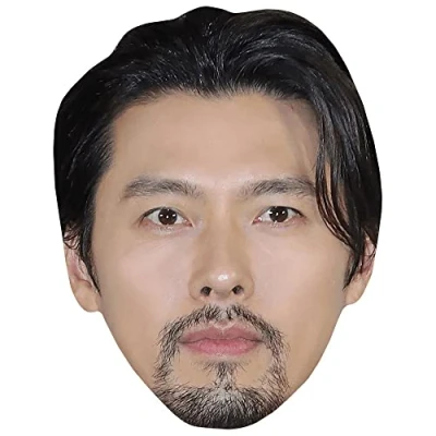 Image of Hyun Bin (Goatee) Celebrity Mask, Flat Card Face, Fancy Dress Mask