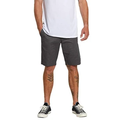 Image of Volcom Men&#039;s Frickin Modern Stretch Chino Casual Shorts, Charcoal Heather, 40 UK