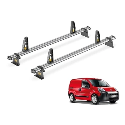Image of Van Guard Trade Roof Rack for Fiat Fiorino (2008+) 2 Steel Bars &amp; Loadstops UltiBar SB270