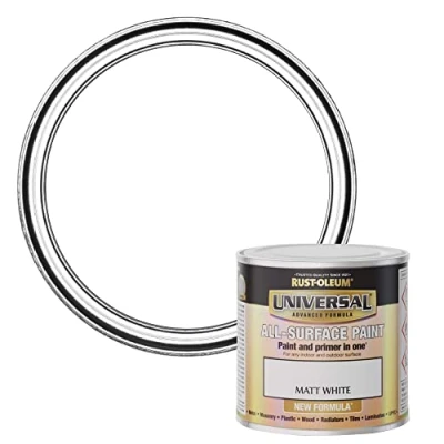 Image of Rust Oleum Universal Matt White 250ml,AMZ0109