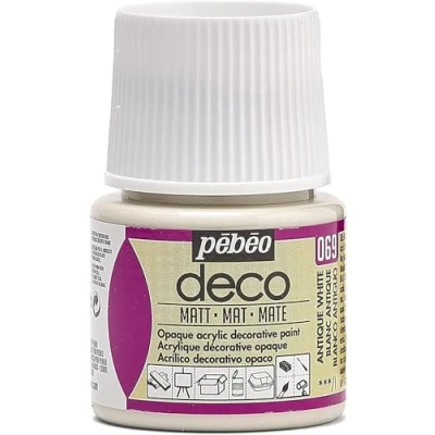 Image of Pebeo 204 069 Deco Acrylic Paint 45 Milliliter Bottle, Antique White