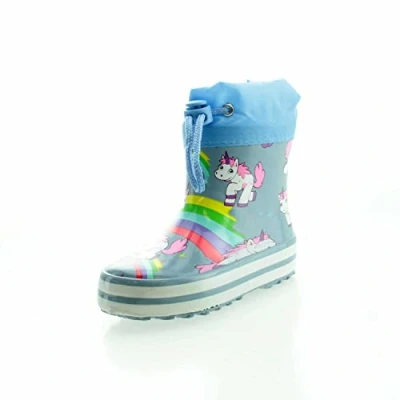 Image of Beck Girls Rainbow Wellington rain boots