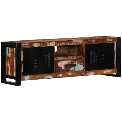 Image of vidaXL TV Cabinet 100x30x35 cm Solid Wood Reclaimed