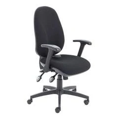 Image of Maxi Ergo Chair With Folding Arms Black CH0808BK+AC1082
