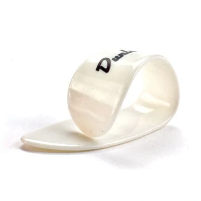 Image of Dunlop 9004R White Plastic Thumbpicks Ex Large Bag 12 picks