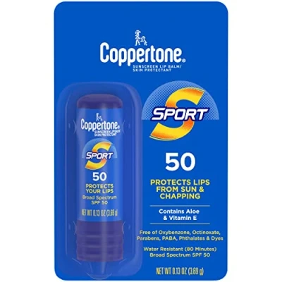 Image of Coppertone SPORT Sunscreen Lip Balm Broad Spectrum SPF 50 (0.13 Ounce) (Packaging may vary)