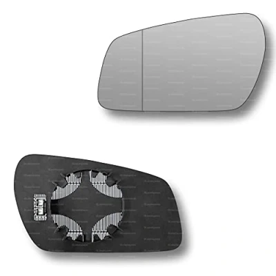 Image of Less4spares Replacement Wing Mirror Glass Left Compatible with Ford Fusion 2005 2010 CLIP ON Passnager Near Side N/S Heated Blind Spot