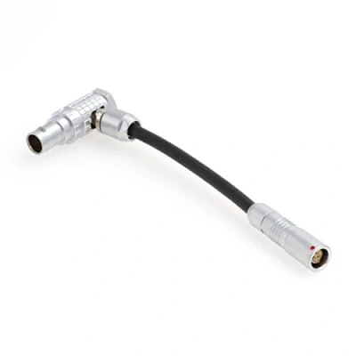 Image of HangTon EXT RS Adapter for ARRI Alexa Mini and Amira Camera, Short Cable Right Angle 7 Pin to Fischer 3