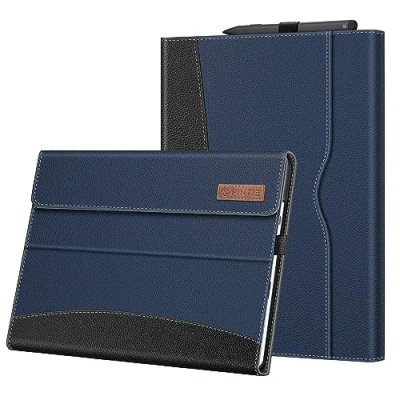 Image of FINTIE Case Compatible with Microsoft Surface Pro 9 (2022 Release) 13 Inch Multiple Angle Viewing Cover Pocket &amp; Stylus Holder, Navy/Black