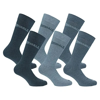 Image of Lonsdale 6 pairs of short socks, mid calf height, excellent quality cotton (Dark Grey, Medium Melange 8)