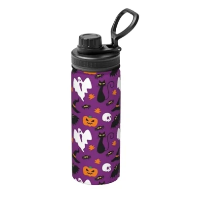 Image of Purple Halloween Horror 18oz Sports Insulated Water Bottle Stainless Steel Outdoor