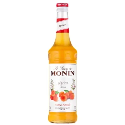 Image of MONIN Premium Apricot Syrup 700ml for Cocktails and Mocktails. Vegan Friendly, Allergen Free, 100% Natural Flavours Colourings. Sugar