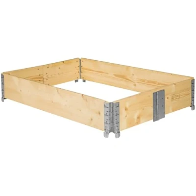 Image of tectake raised garden planter Flower bed box or vegetable with metal corners for gardening W120 D80 H19cm 800409