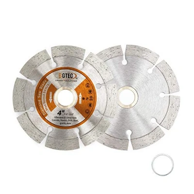Image of Power Saw Segmented Diamond Blades,BGTEC 2pcs 105mm General Purpose Dry or Wet Cutting Disc for Concrete Stone Brick Masonry