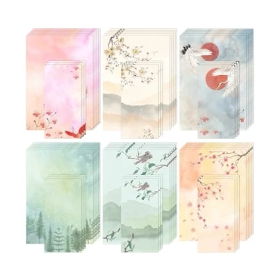 Image of Mr. Pen Stationery Writing Paper with Envelopes, 30 Letter Paper+18 Stationary Set for Letters, Paper, Stationary, Cute Set,