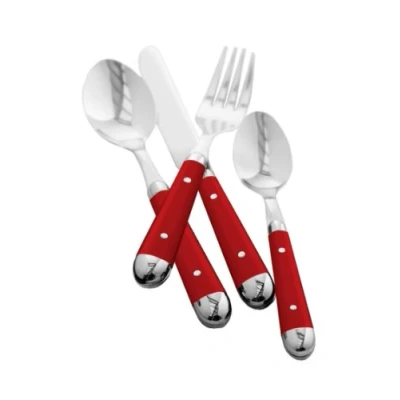 Image of Premier Housewares 16 Piece Brasserie Cutlery Set Red